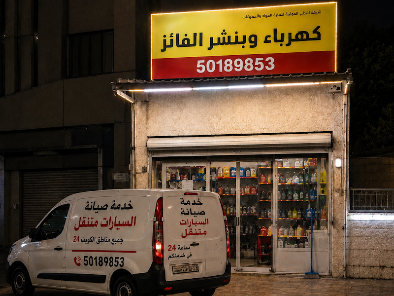 وبنشر متنقل كهرباء الفائز كراج متنقل